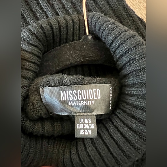 🎉HP🎉 ASOS - Missguided Maternity tuck sleeve sweater midi dress in black - Picture 7 of 7